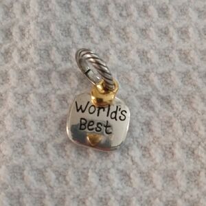 Pandora Silver and Gold World's Best Charm